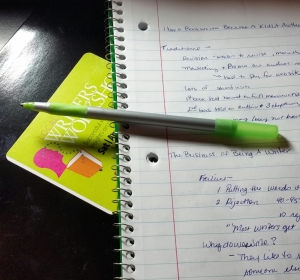 Notebook, Folder, and Pen
